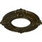 Ekena Millwork Benson Ceiling Medallion (Fits Canopies up to 4 1/8"), 9"OD x 4 1/8"ID x 5/8"P, Green Gold CM09BNGGS - alternate 3
